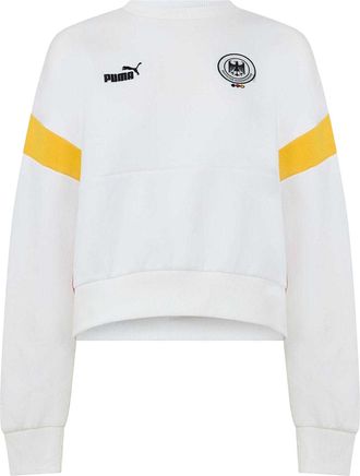 Puma Dhb Archive cropped sweatshirt met ronde hals voor dames (Wit, Zwart)