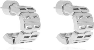 Balenciaga Logo Earrings - Dames - Oorbellen - Grijs - ONE Size - Accessoires