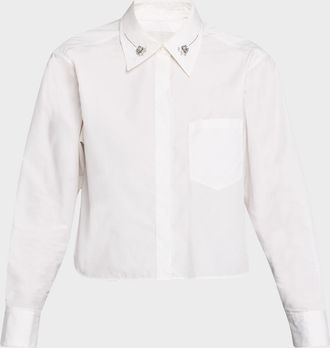 3.1 Phillip Lim Long-Sleeve Shirt with Embellished Collar