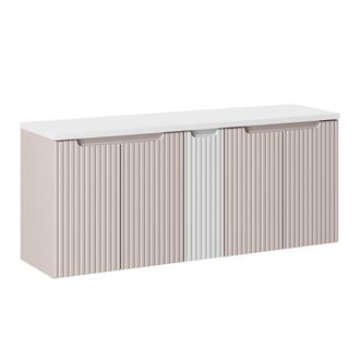 Petits Meubles Mueble bajo lavabo 5 puertas encimera estratificado 140cm