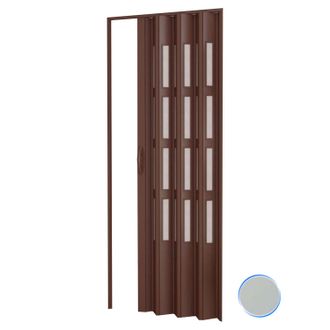 Pinto Pinto - Puerta Plegable De Interior En Kit Con Vidrios De Pvc Mod. Sonia Gris 82x210 Cm