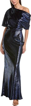 Amsale One-Shoulder Velvet Gown