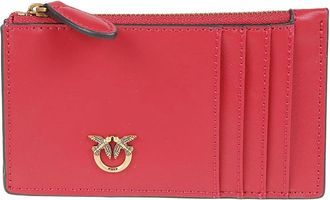 Pinko Airone Creditcardhouder - Dames - Portefeuilles - Rood - ONE Size - Leer - Accessoires