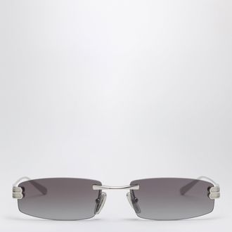 Balenciaga Gossip rectangular Silver/Gradient Grey sunglasses