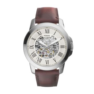 Fossil Mens Grant 45mm Automatic, Stainless Steel Watch