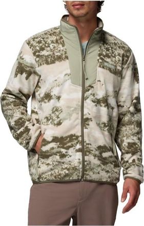 Columbia Sequoia Grove Printed Full Zip Fleecejacke f&uuml;r Herren | beige
