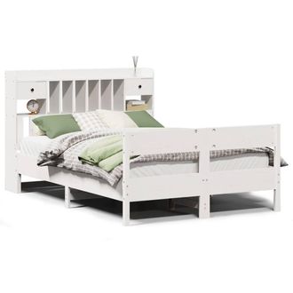 Berkfield Home Bookcase Bed without Mattress White 140x200cm Solid Wood Pine | Size: 140x200 cm