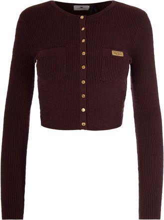 Elisabetta Franchi Fitted Ribbed Knit Top