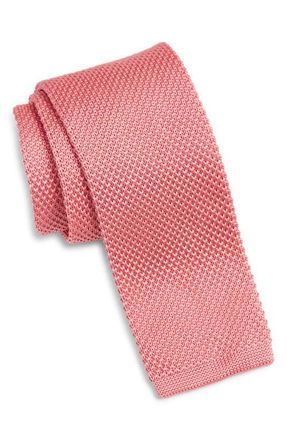 Clifton Wilson Salmon Silk Knit Tie in Pink at Nordstrom