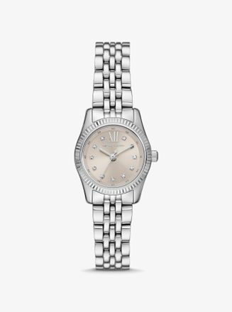 Michael Kors Petite Lexington Pav&eacute; Silver-Tone Watch