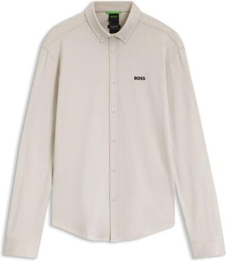 BOSS Wrinkle-resistant shirt in cotton jersey with natural stretch