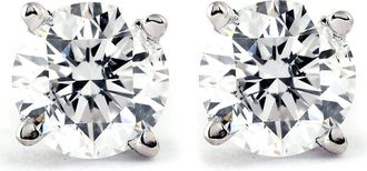 Pompeii3 Platinum 1/2ct Diamond Studs Screw Back Lab Grown