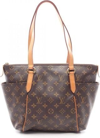 Louis Vuitton Brown Coated Canvas Pvc Monogram Leather Handbag Tote Bag (Pre-Owned)