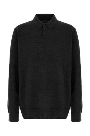 Maison Margiela Slate Wool Polo Shirt