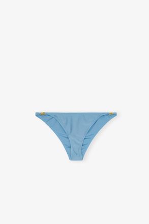 Ganni Blue Emblem Mini Briefs - Size 10/12 Recycled Nylon