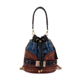 La Carrie Tassen, Dames, Bruin, ONE Size, Leer, Bagghy Bucket Bag