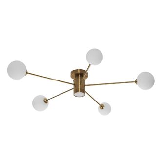 Oresteluchetta L&aacute;mpara de ara&ntilde;a de acero pintado lat&oacute;n cm. L.92 p.92 al.16.5