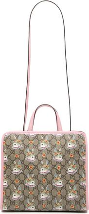 Gucci 2016-2025 Yuko Higuchi GG Supreme Floral Rabbit satchel - Marrone