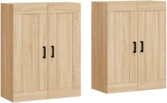 vidaXL Vidaxl - Armarios de pared 2 uds madera de ingeniería roble Sonoma