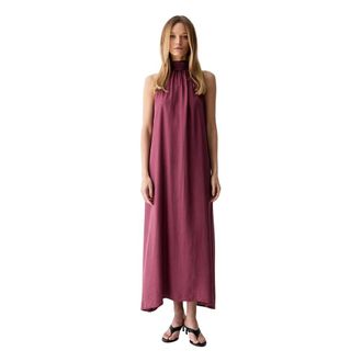 Vicolo Kleedjes, Dames, Paars, M, Halter Maxi Jurk