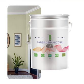 OEM Pintura Cer&aacute;mica Para Paredes, Lavable, Verde Delicado, 5 L, Resistente A Las Manchas