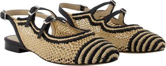 Carel Womens Balma Sandals - Carel Raffia Multicolor Shoes Flat-Shoes
