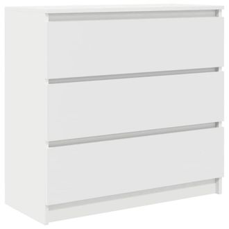 Berkfield Home Sideboard White 80x35x76 cm Engineered Wood | Size: 80 x 35 x 76 cm