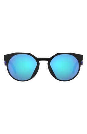 Oakley HSTN Metal 52mm Prizm Round Sunglasses in Matte Black at Nordstrom