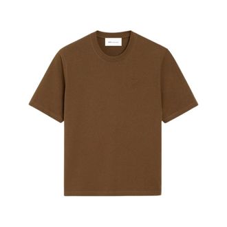 Ami Tops, Heren, Bruin, 2Xs, Katoen, Ami de Coeur T-shirt