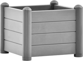 vidaXL Arriate De Jard&iacute;n Pp Gris Piedra 43x43x35 Cm Vidaxl