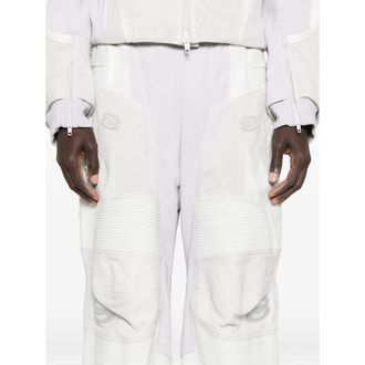 Balenciaga Panelled Calf Leather Track Pants - White