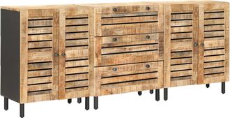vidaXL Armarios De Almacenamiento 3 Uds. 180 X 33 X 75 Cm Natural Vidaxl