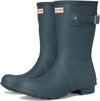 Hunter Original Short Womens Rain Boots Dark Green : 10 M, Rubber