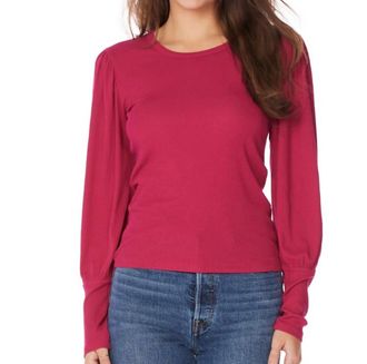 bobi Long Sleeve Crewneck Tee In Berries