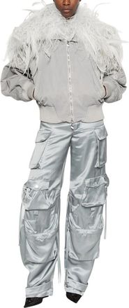 The Attico Blue Relaxed Cargos Pants