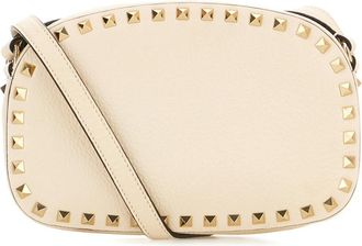 Valentino Garavani Rockstud Small Crossbody Bag - Dames - Schoudertassen - Beige - ONE Size - Leer - Tassen