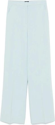 Pinko Blauwe Broek met Verborgen Sluiting - Dames - Wijde Broeken - Blauw - S - Broeken