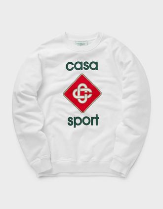 Casablanca Mens Casa Sport Icon Screen Printed Sweatshirt White - Size: 42