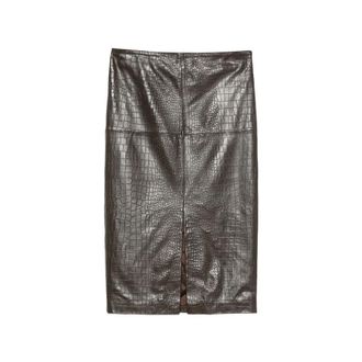 Federica Tosi Dames, Rokken, Bruin, Maat: XS Leer
