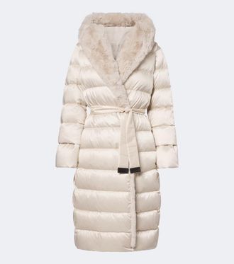 Max Mara Belted hooded puffer coat