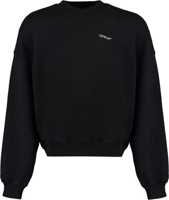 Off-white Arrows Print Crewneck Sweatshirt - Heren - Sweatshirts - Zwart - XS - Katoen - Hoodies & sweatvesten