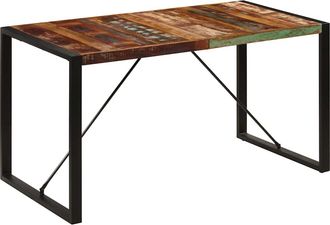 vidaXL Mesa De Comedor De Madera Maciza Reciclada 140x70x75 Cm Vidaxl