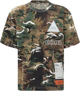 Heron Preston Camouflage T-shirt - Heren - T-shirts - Veelkleurig - M - Katoen - Tops