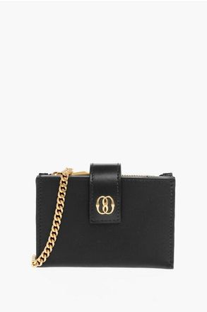 Bally Leather EMBLEM ACCORDION Wallet with Chain size Unica