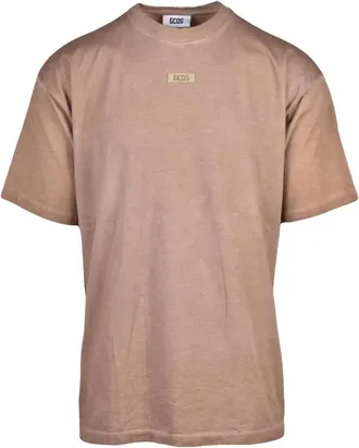 GCDS Gcds, Tops, Heren, Beige, L, Katoen, T-shirt
