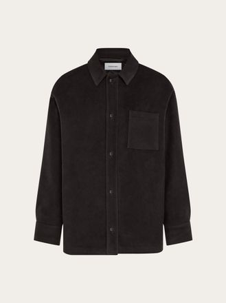 Ferragamo Men Moleskin overshirt Brown