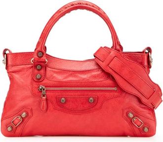 Balenciaga Pre-owned Handbags, female, Red, Size: ONE SIZE Pre-owned Handbag with Top Handle and Adjustable Shoulder Strap