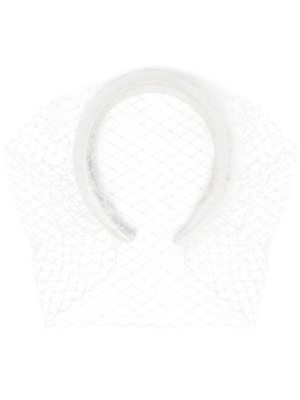 Jennifer Behr Tori violette silk headband - women - Silk - One Size - White