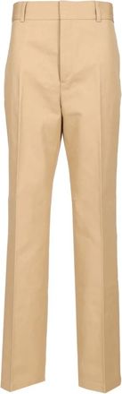 Filippa K Tailored Cotton Broeken - Dames - Straight fit broeken - Beige - S - Katoen - Broeken