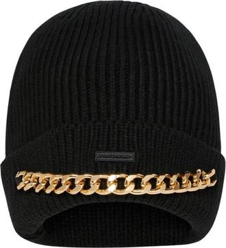 Sprayground Links On My Mind Beanie - Dames - Hoeden - Zwart - ONE Size - Polyester - Accessoires